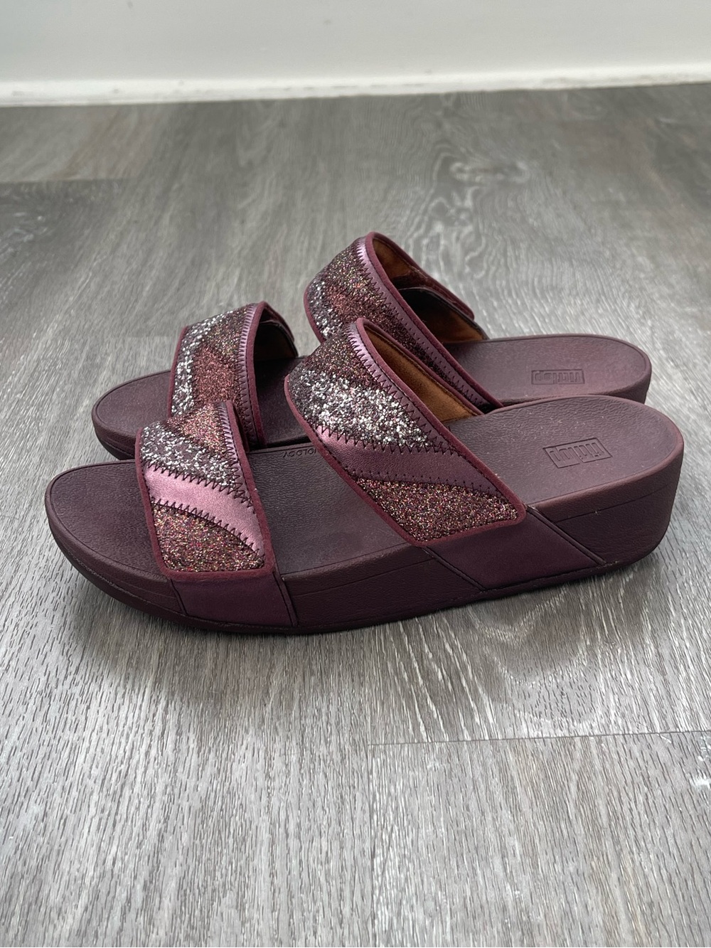 Fitflop Ombré Glitter Platform Sandals Size 8 - Picture 5 of 6